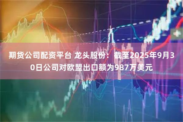 期货公司配资平台 龙头股份：截至2025年9月30日公司对欧盟出口额为987万美元